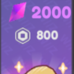 Roblox | 2000 crystals gamepass world zero anime rpg send via 24 7 | 800 Robux | Game: Other
